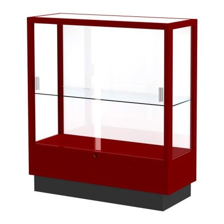 Waddell Display Case Of Ghent Heritage Display Case Cordovan, White Back 36"W x 14"D x 40"H 8949M-WB-C